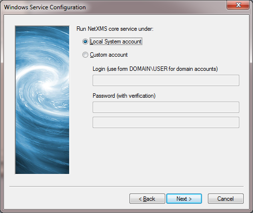 netxms console default password