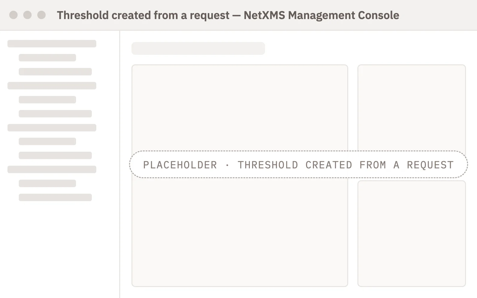 Threshold created by the assistant from a plain-language request