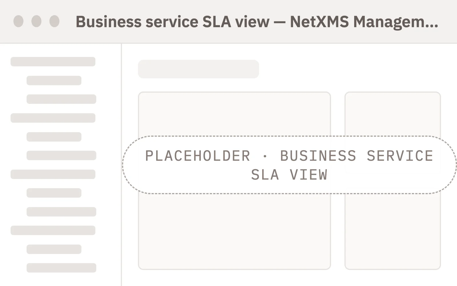 Business service with SLA calculation
