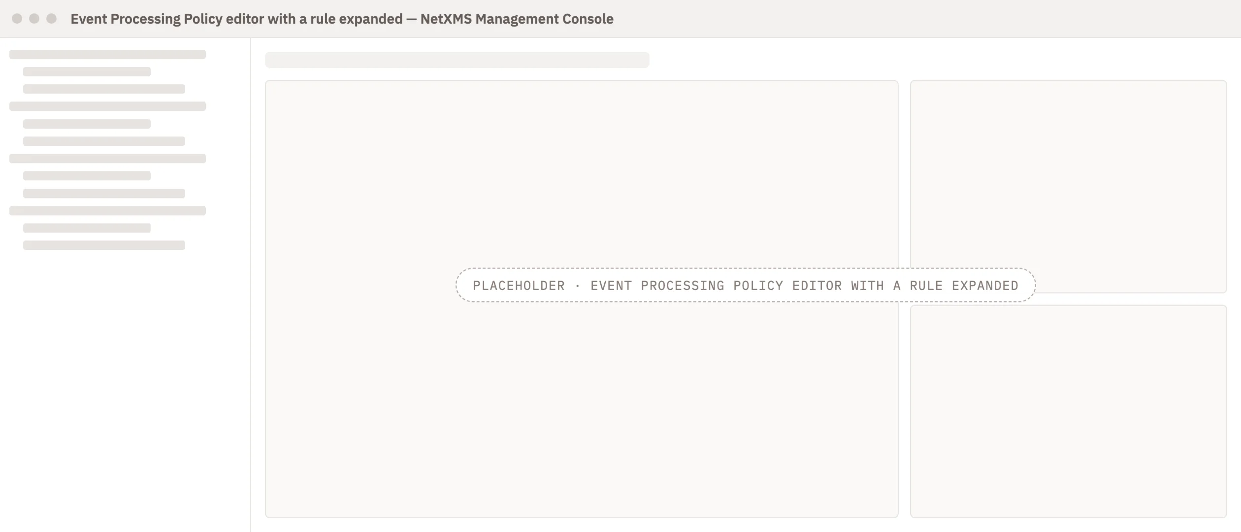 Event Processing Policy editor with a rule expanded